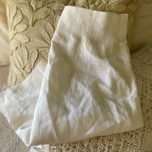 Ann Taylor Cream Linen Blend Skirt